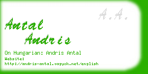 antal andris business card